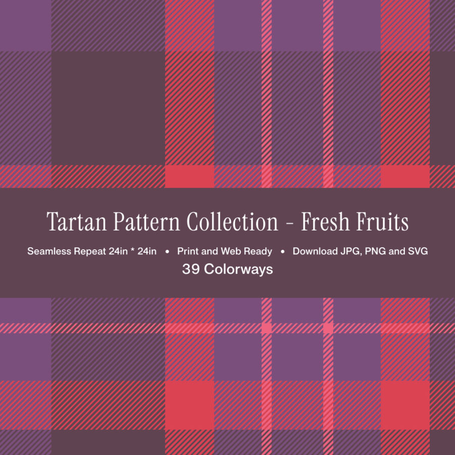 tartan-patterns-fresh-fruits